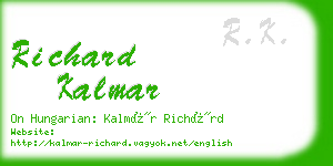 richard kalmar business card
